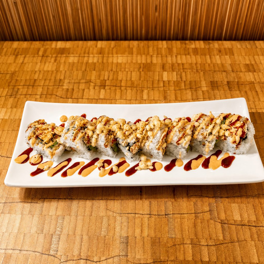 Crunchy Spicy Cali and Edamame Or Salad.